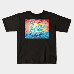 Abstract Horse Acrylic Painting Kids T-Shirt